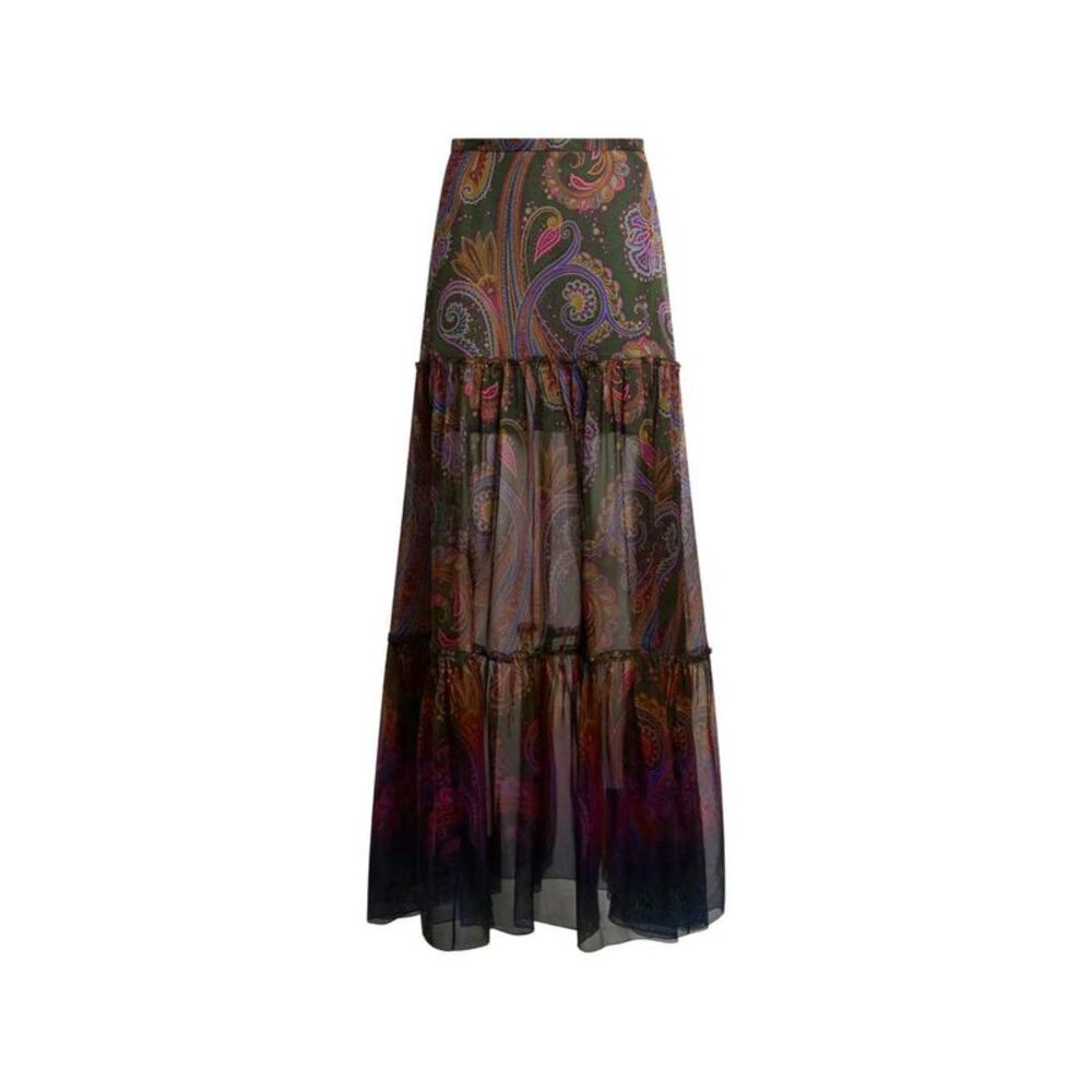 Etro Women Paisley-Print Silk Maxi Skirt